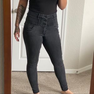 Rewind Black High Waisted skinny jeans